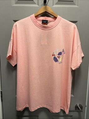 Women's Pink Graphic Crew Neck T-Shirt